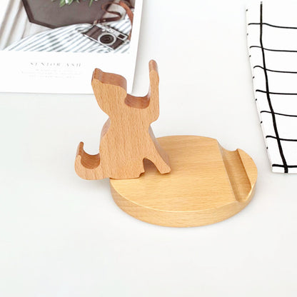 Wooden Animal Phone Stand