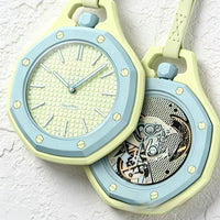 The Luxe Pop Icon — Flower-Dial Quartz Pocket Watch