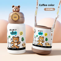 Cartoon Bear Insulated Kids Water Bottle