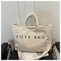 Corduroy Tote & Crossbody Bag