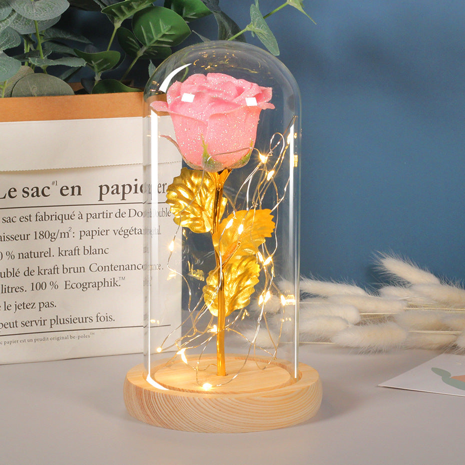 Eternal Rose LED Glass Dome – Romantic Light-Up Gift for Her
