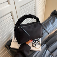 Noir Ruched Shoulder Bag