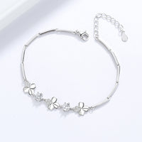 Aria Clover Sterling Silver & Zircon Bracelet