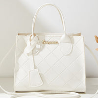 Quilted Diamond Pattern Women Crossbody Bag