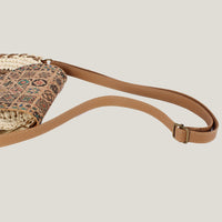 Boho Orbit Ethnic Paper Rope Woven Round Crossbody Bag