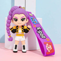 Anime Character Keychain with Gold Buckle