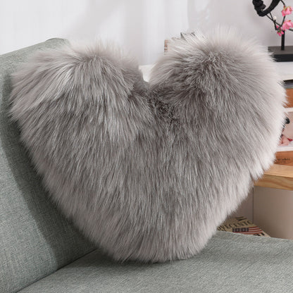 Plush Heart-Shaped Throw Pillow – Soft, Fluffy & Gift-Ready
