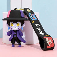 Anime Character Keychain with Gold Buckle