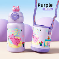 Cartoon Bear Insulated Kids Water Bottle