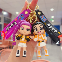 Anime Character Keychain with Gold Buckle