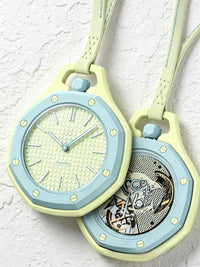 The Luxe Pop Icon — Flower-Dial Quartz Pocket Watch