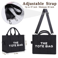 Alphabet Pattern Tote Bag – Canvas or PU Leather