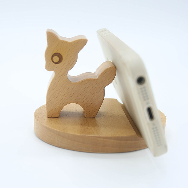 Wooden Animal Phone Stand