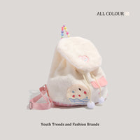 Plush Pom-Pom Backpack