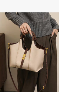 AriaLuxe Parisian Bucket Crossbody - European Retro Spacious Tote