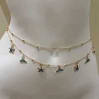 Double Layer Starfish Fish Tail Waist Chain