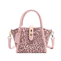 Pink Leopard Print Bucket Handbag