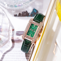 Deco Diamond-Cut Rectangle Watch