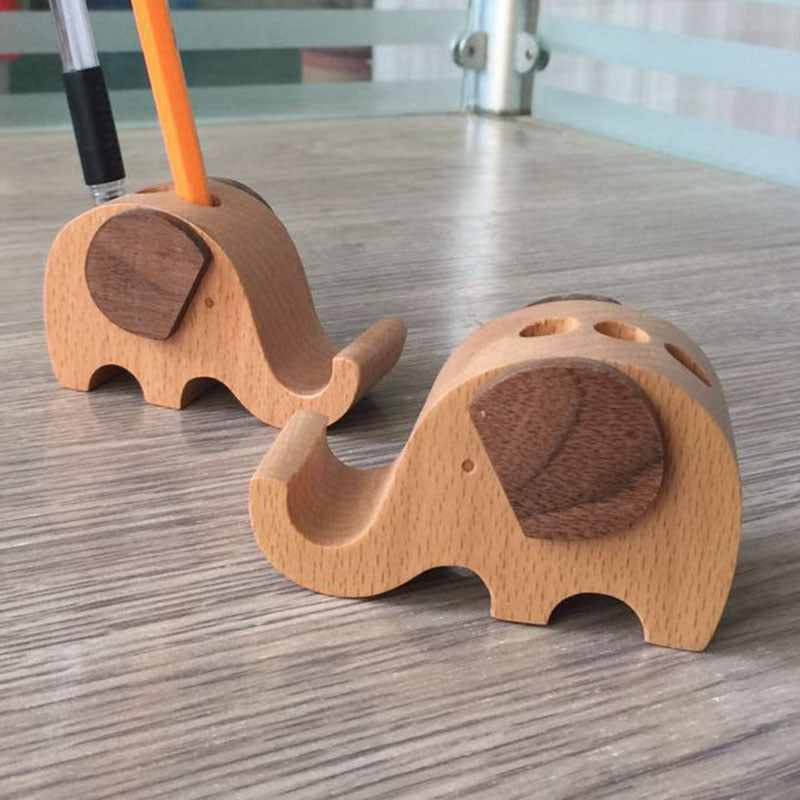 Wooden Animal Phone Stand