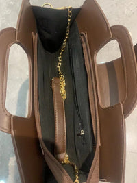 Croc-Embossed Chain Crossbody Bag