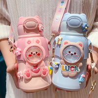 Cartoon Bear Insulated Kids Water Bottle