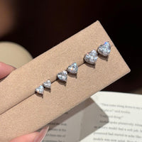 Aria Heart Moissanite Drop Earrings