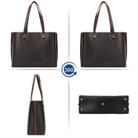 Retro Elegance First-Layer Cowhide Multi-Carry Tote Bag