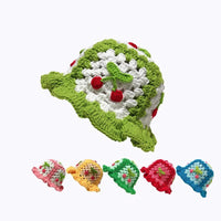 Cherry Embellished Knitted Hat