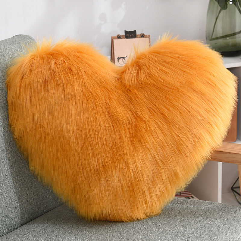 Plush Heart-Shaped Throw Pillow – Soft, Fluffy & Gift-Ready