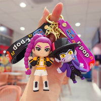 Anime Character Keychain with Gold Buckle