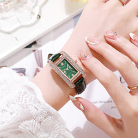 Deco Diamond-Cut Rectangle Watch