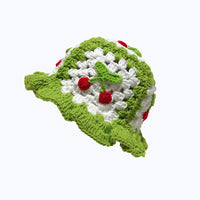 Cherry Embellished Knitted Hat