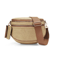 Checkerboard Pattern Crossbody Shell Bag