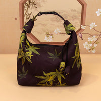 Xiangyunsha Crescent Crossbody Bag with Drawstring