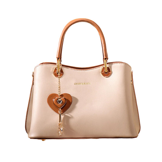 Aria Luxe Diana-inspired crossbody handbag in apricot and brown