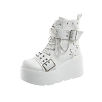 AriaLuxe Noir Elevated Platform Boots